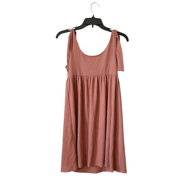Wild Fable Mini Dress Women's Size S Blush Bow Straps Sleeveless Stretch Summer - Picture 3 of 6